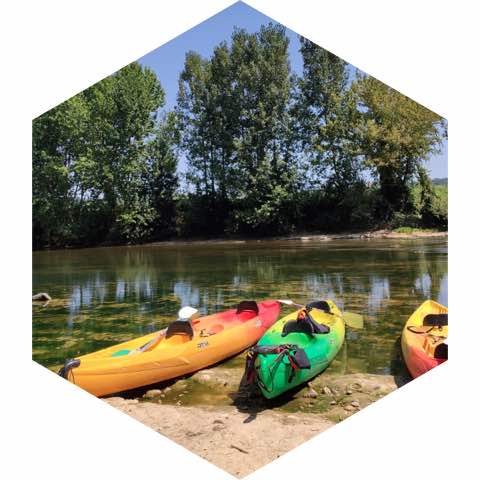 Canoa sul fiume Aveyron a Lafrançaise